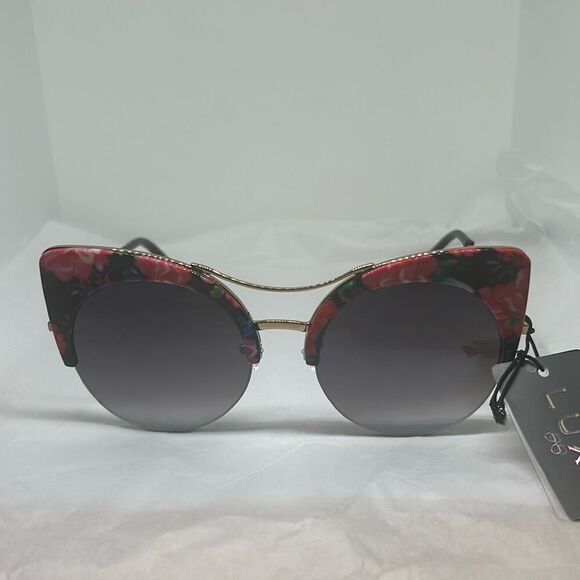 LUXE Floral Cat Eye Sunglasses – Gradient Lens – Chic & Feminine - Picture 2 of 3